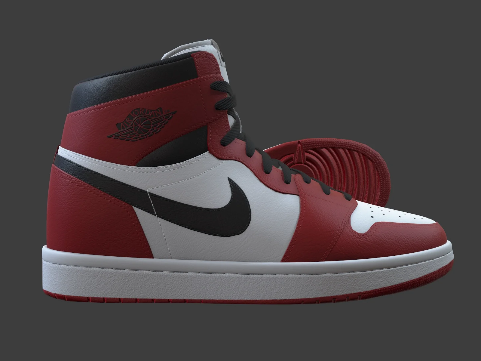 Air Jordan 1-retro sneaker 1, 3D model preview 9