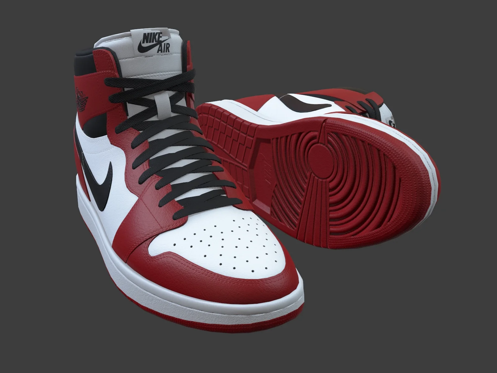 Air Jordan 1-retro sneaker 1, 3D model preview 11