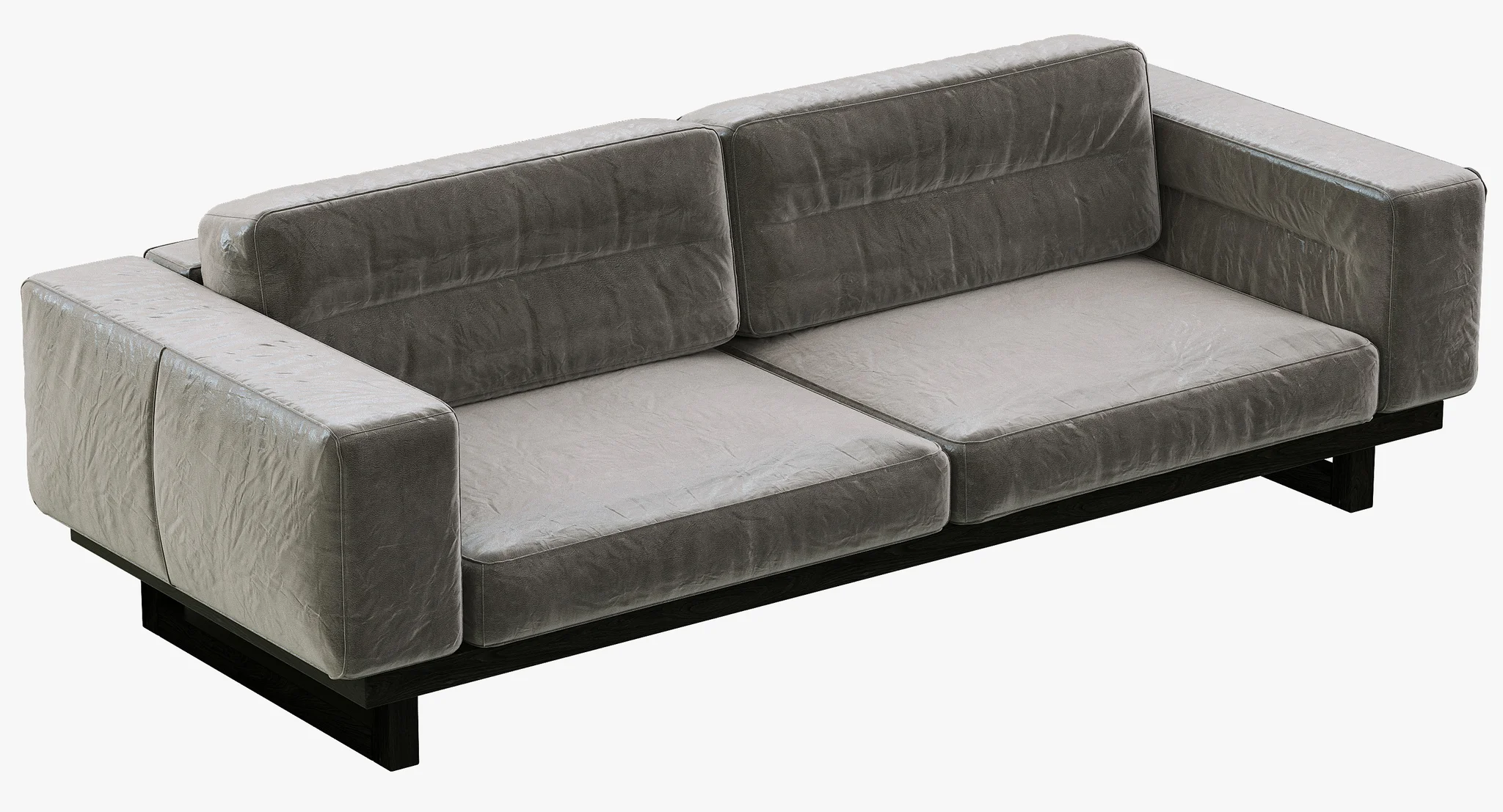 Restoration Hadware Durrell Leather Sofa — 3D model preview 1