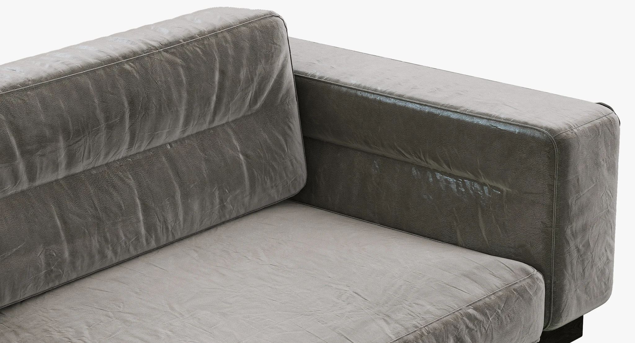 Restoration Hadware Durrell Leather Sofa — 3D model preview 5