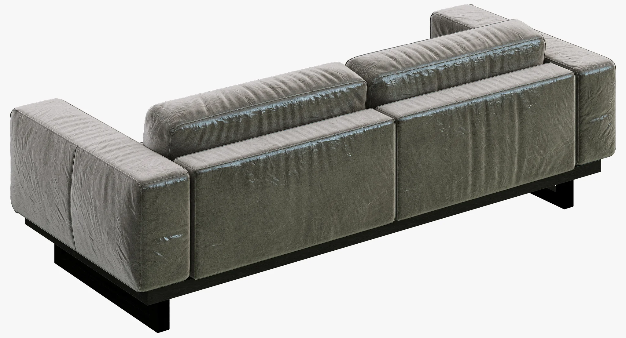 Restoration Hadware Durrell Leather Sofa — 3D model preview 6