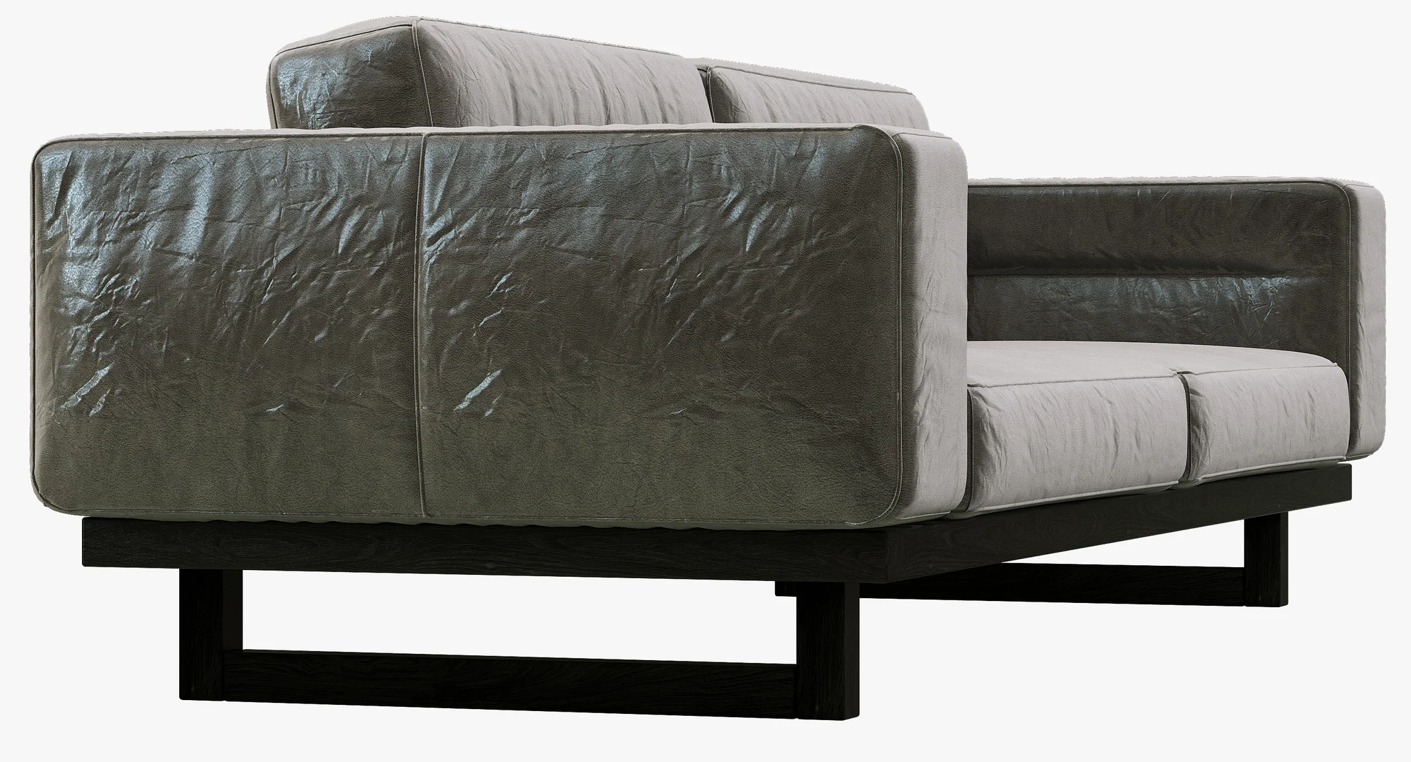 Restoration Hadware Durrell Leather Sofa — 3D model preview 8