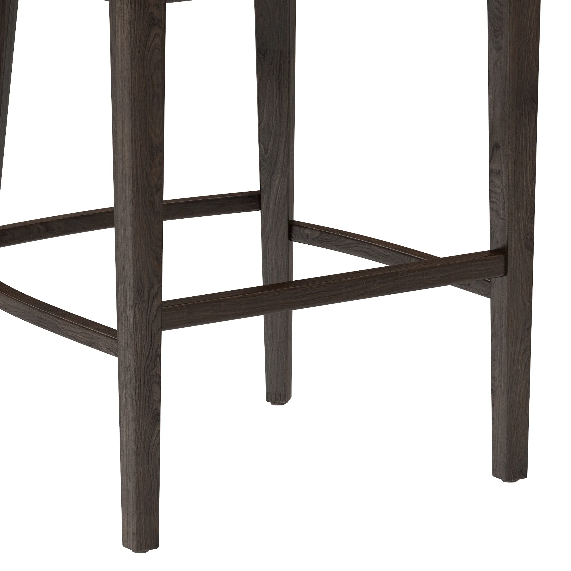 Restoration Hardware Morgan Curved Back Track Leather Stool — 3D model preview 8