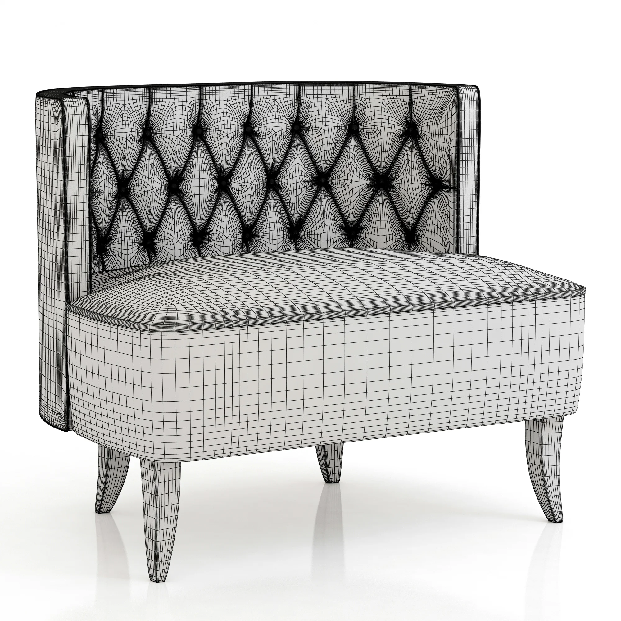 Brabbu Bourbon Armchair — 3D model preview 2