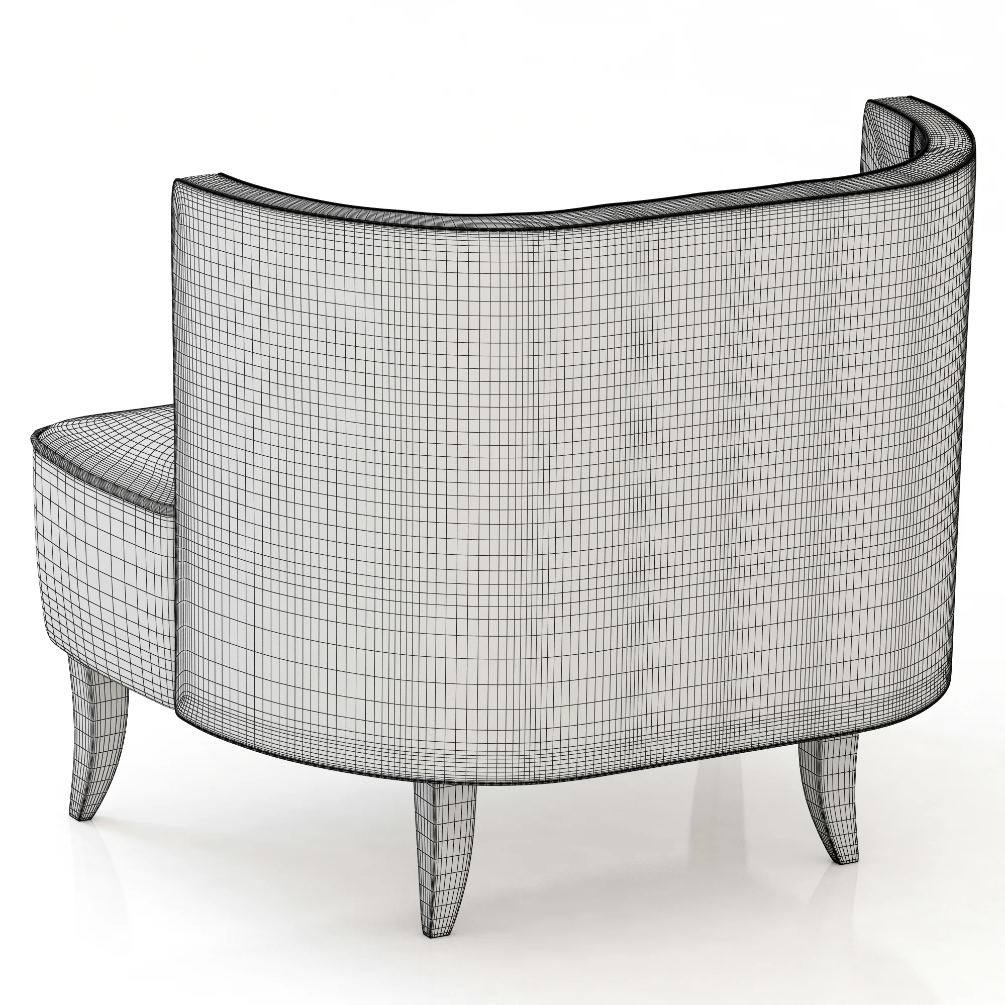 Brabbu Bourbon Armchair — 3D model preview 6