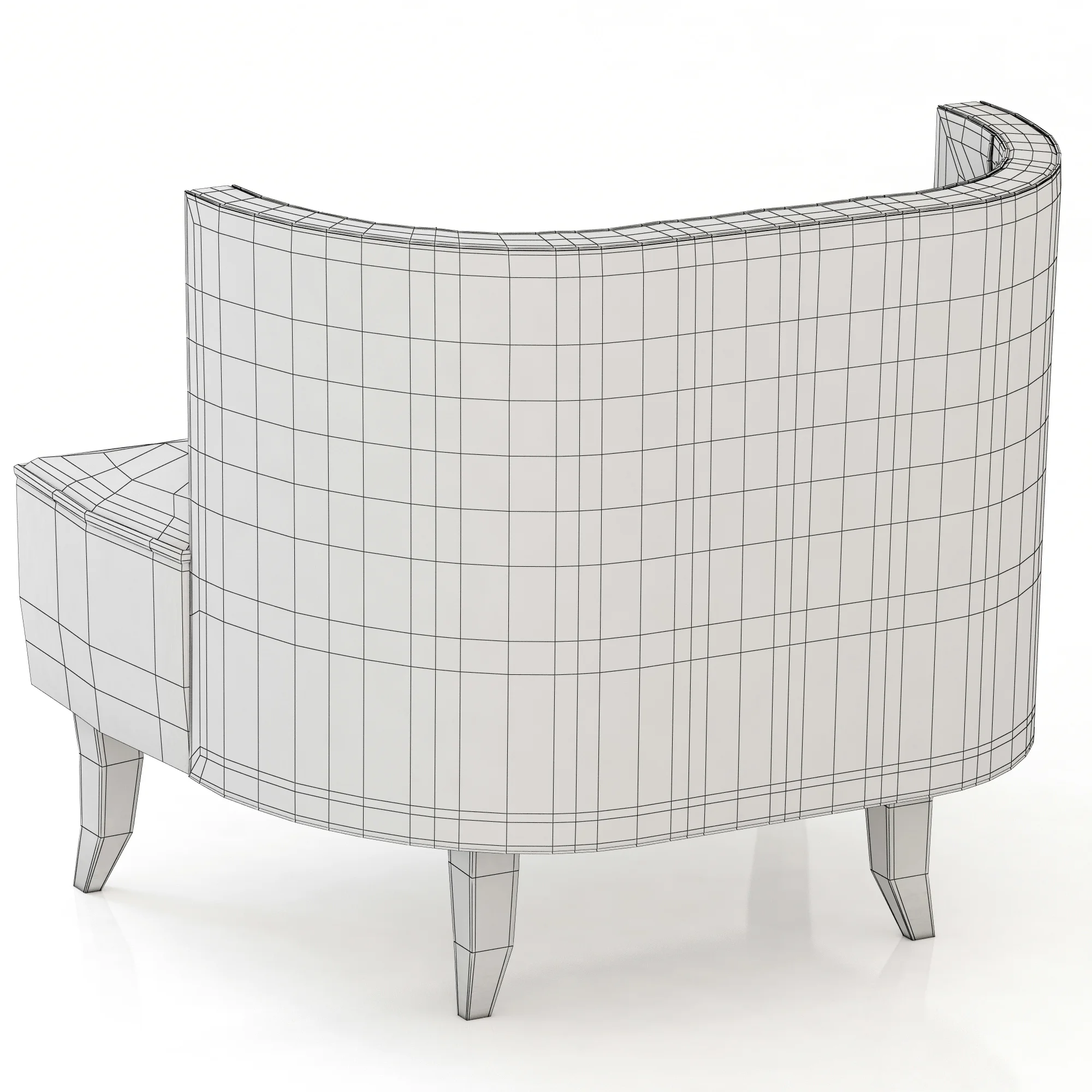 Brabbu Bourbon Armchair — 3D model preview 7