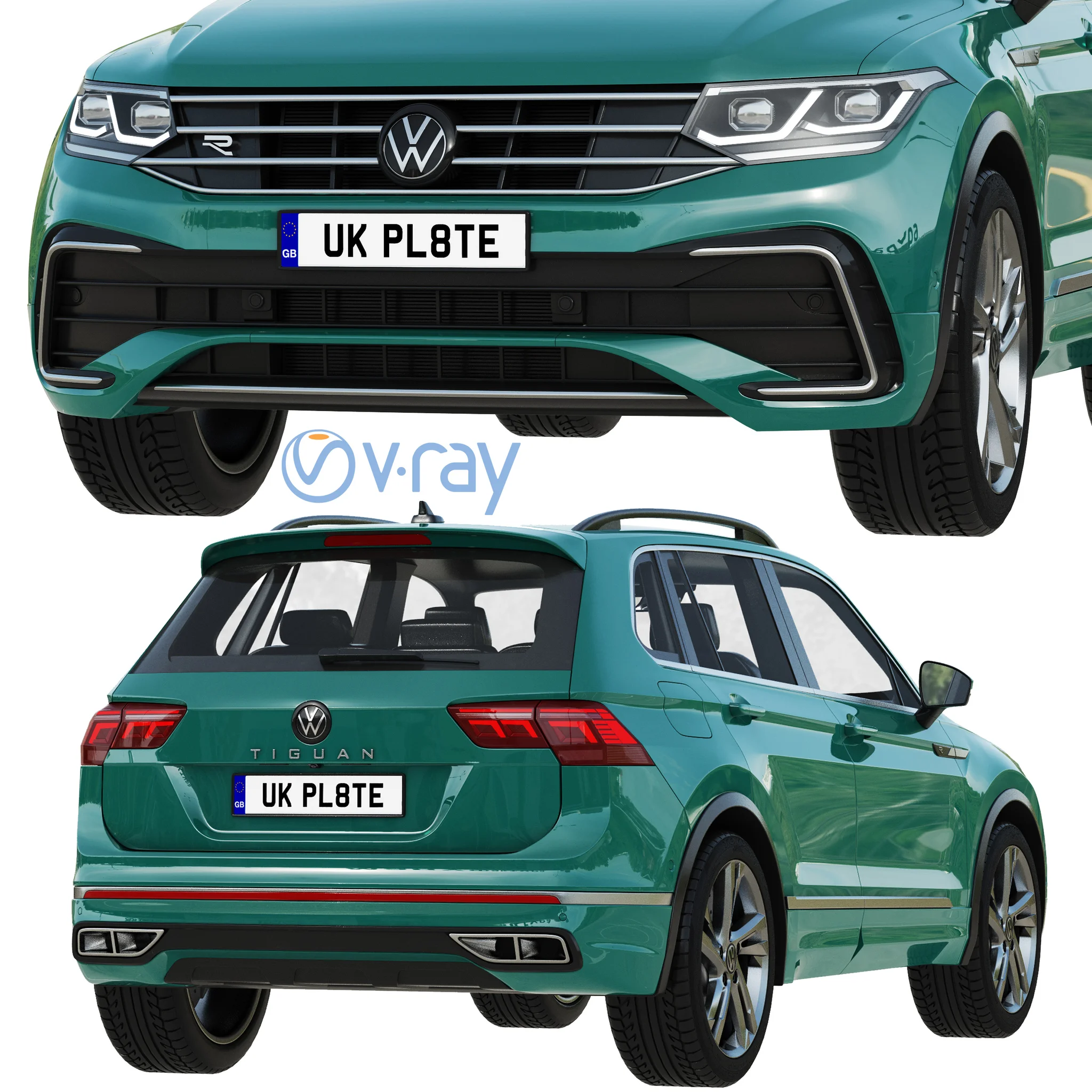 Volkswagen Tiguan, 3D model preview 5