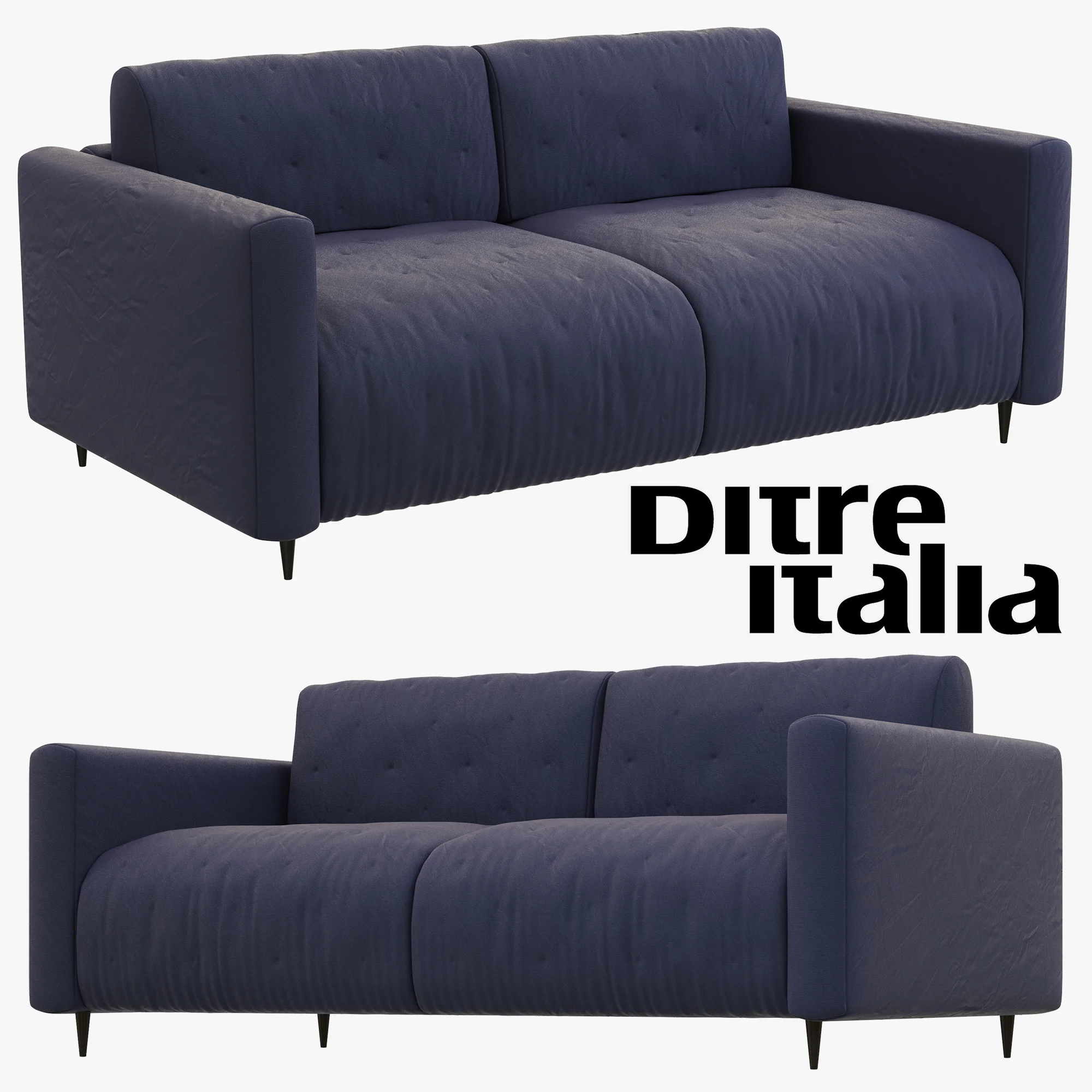 Ditre Italia Eclectico Sofa Bed — 3D model preview 2