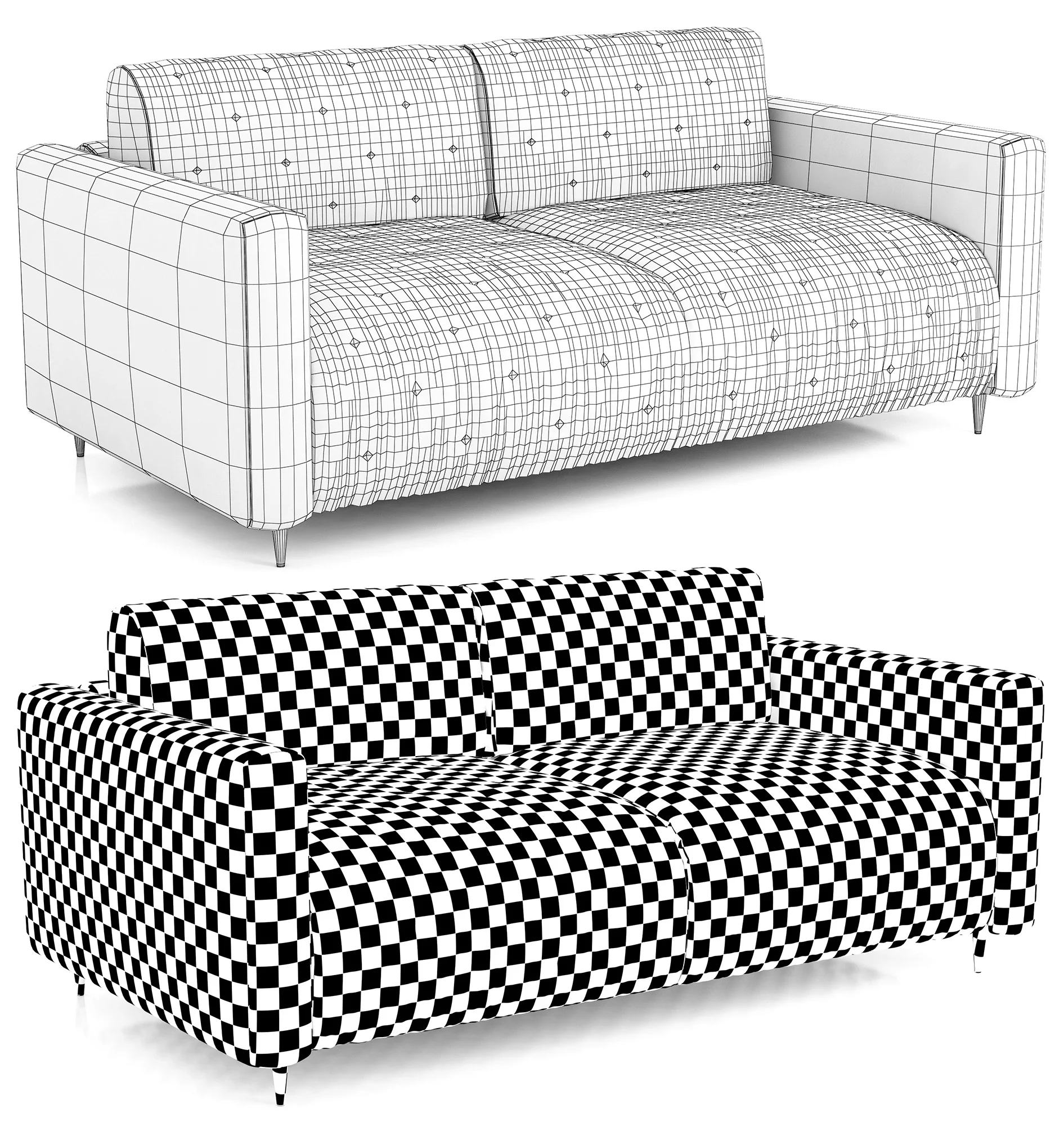 Ditre Italia Eclectico Sofa Bed — 3D model preview 9