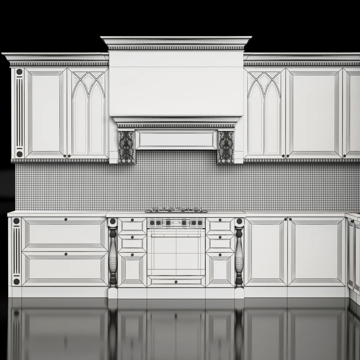 Classic Kitchen — 3D model preview 133