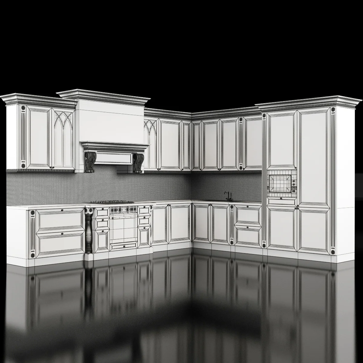 Classic Kitchen — 3D model preview 137