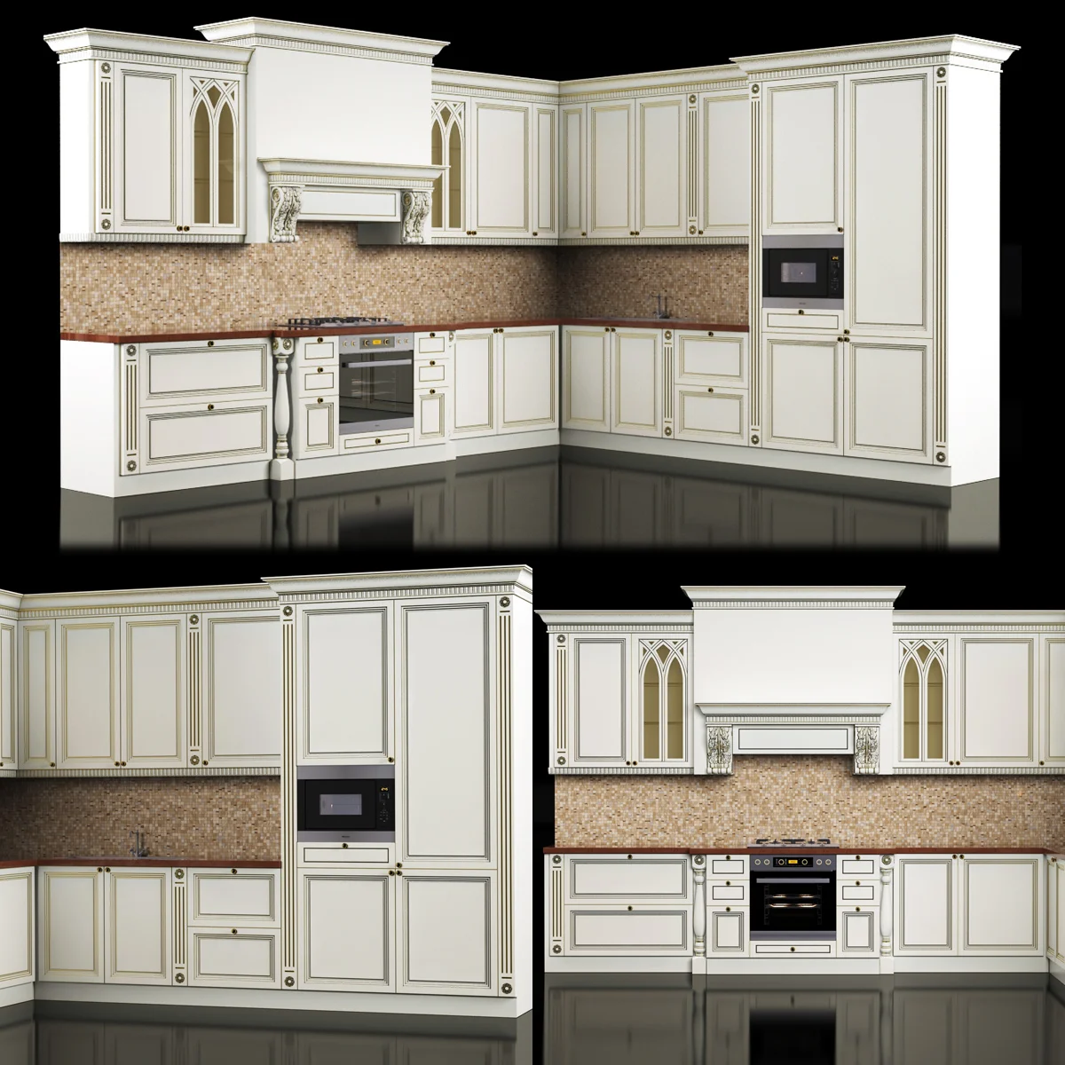 Classic Kitchen — 3D model preview 140