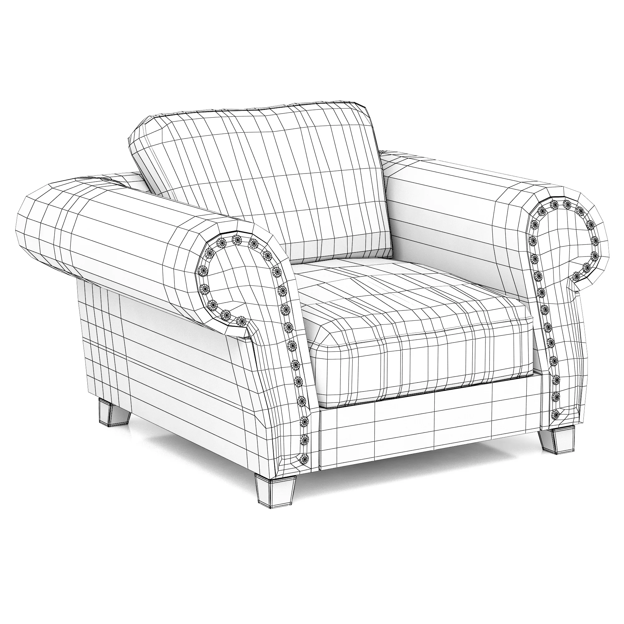 Roche Bobois VARIATIONS ARMCHAIR — 3D model preview 9