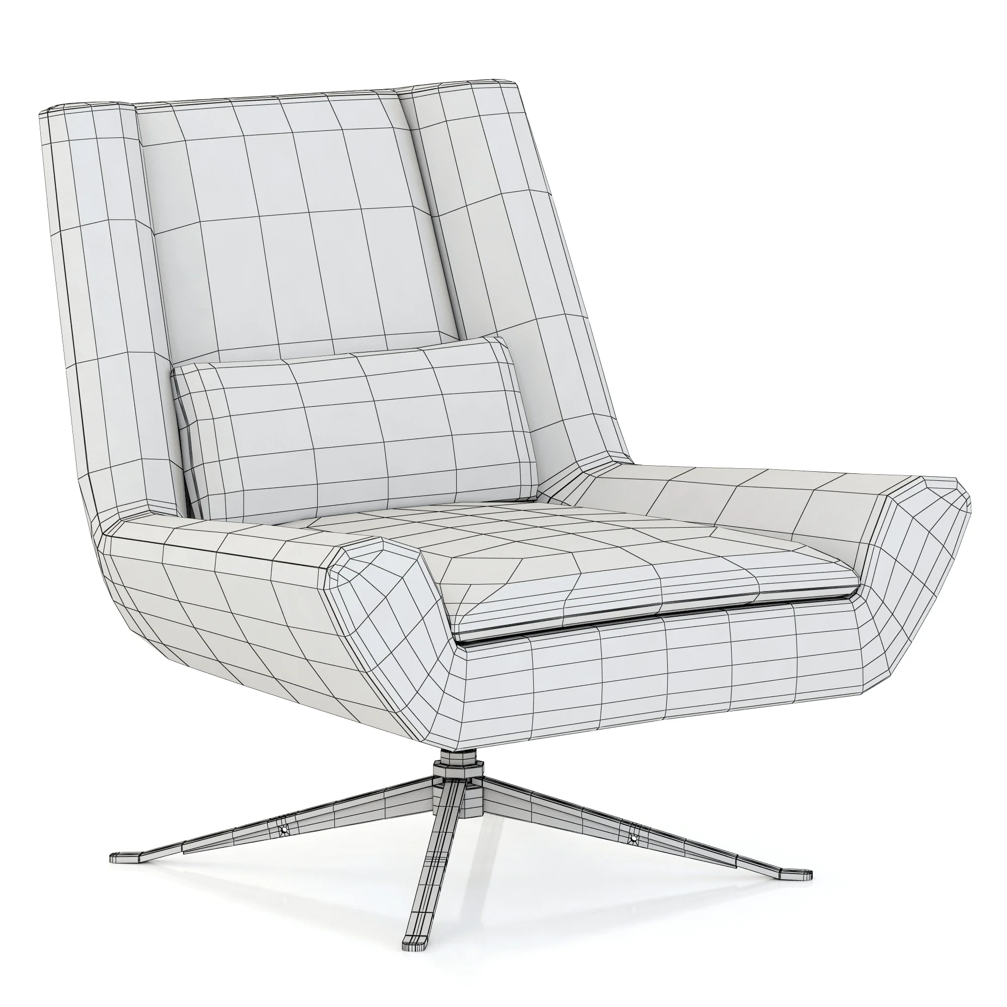 RH Modern Luke Leather Chair — 3D model preview 3