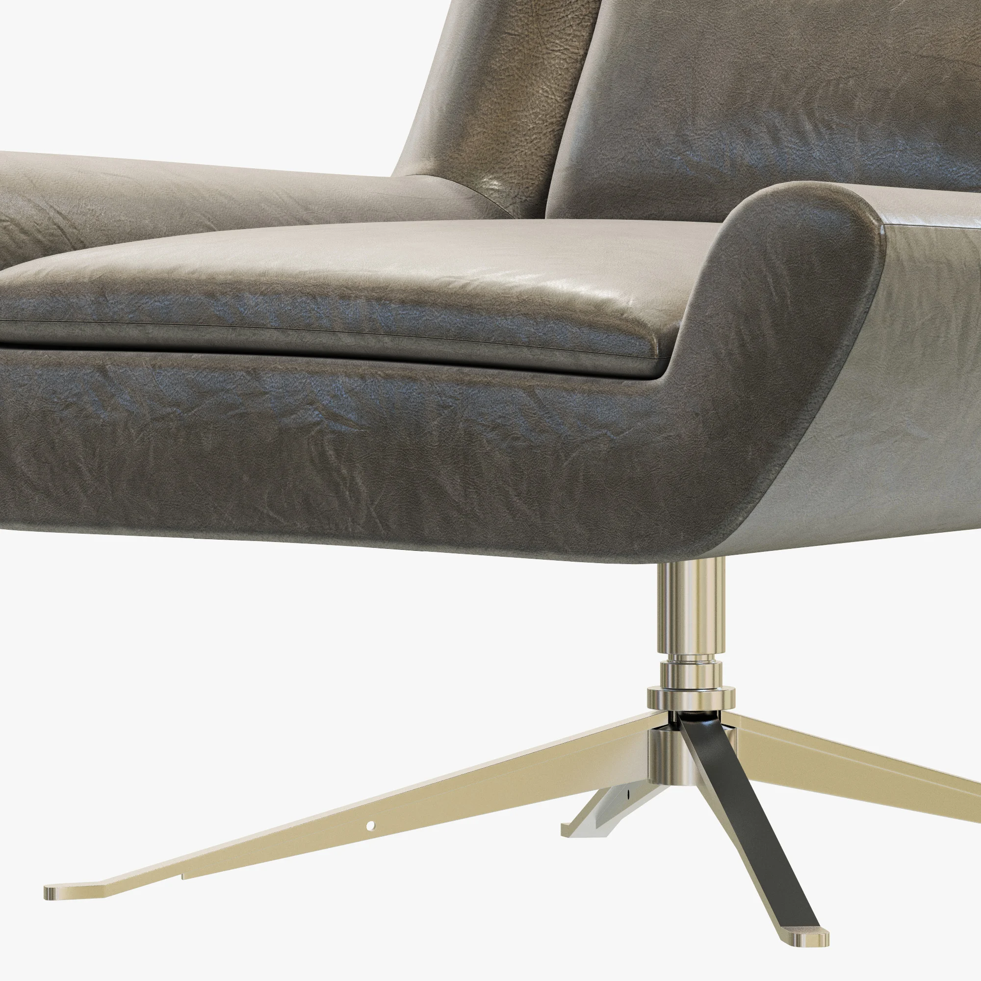 RH Modern Luke Leather Chair — 3D model preview 5