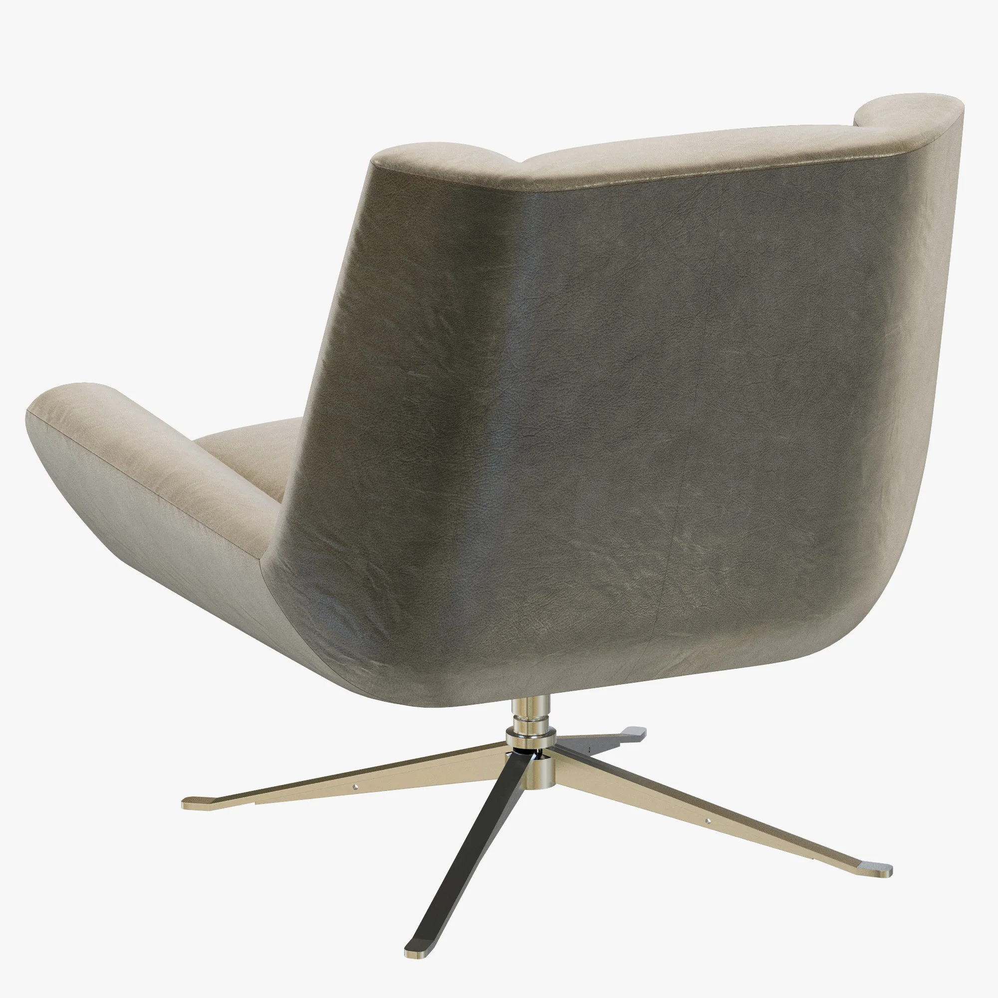 RH Modern Luke Leather Chair — 3D model preview 6