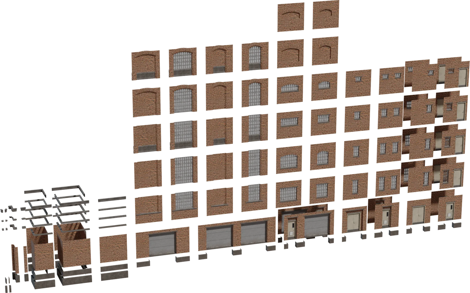 Modular Industrial Factory Facade Kit