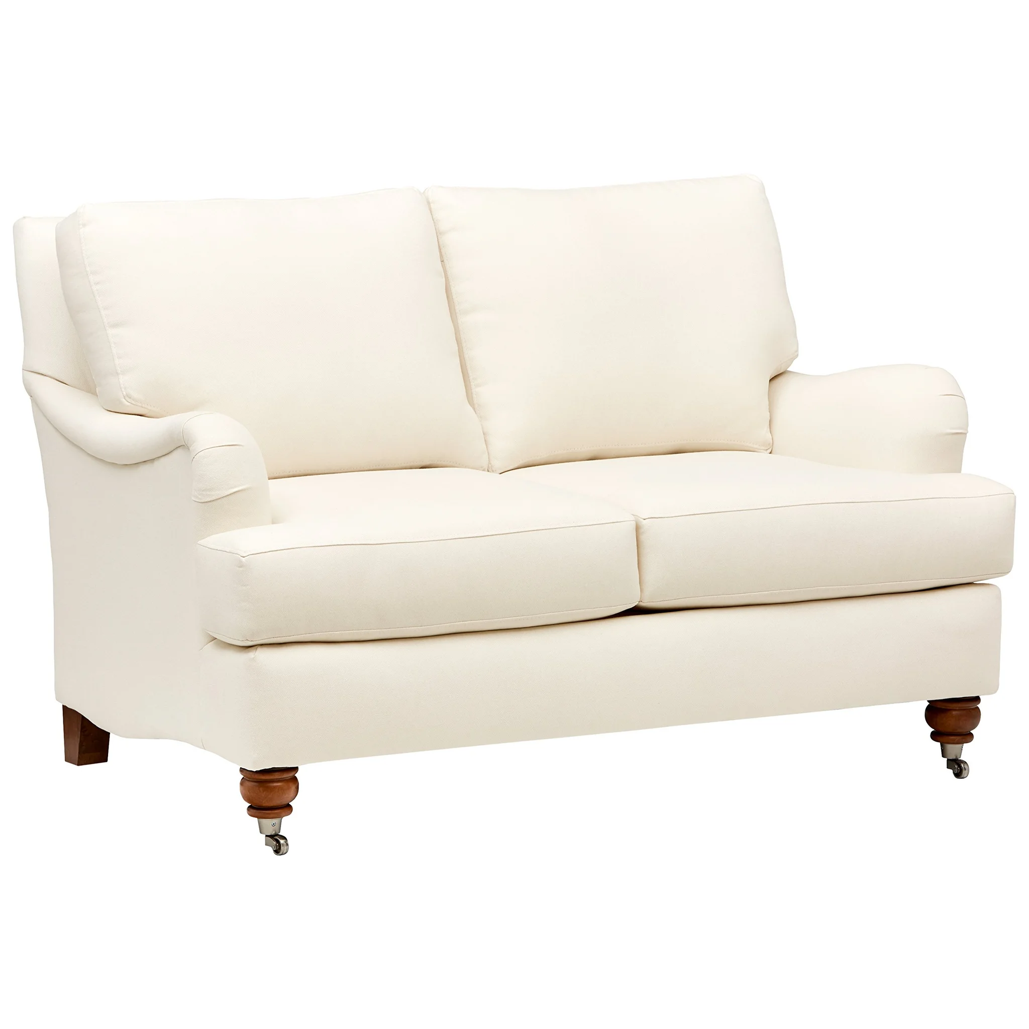 Farmhouse Charles of London Loveseat with Caster Legs