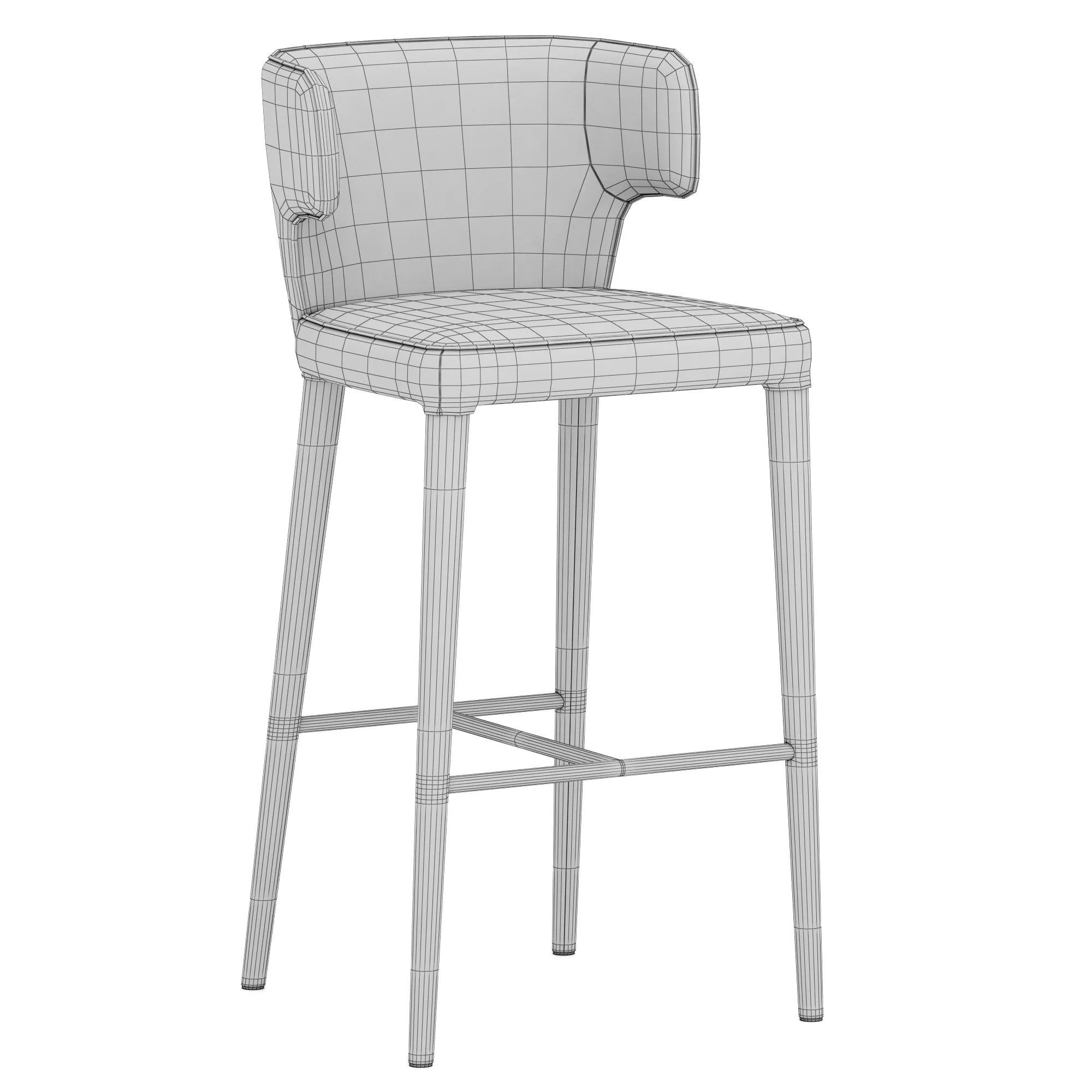 Coco Republic Melrose Barstool — 3D model preview 9