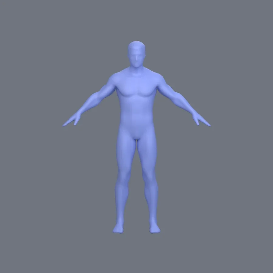 Basemesh Male Teenager, 3D model preview 1