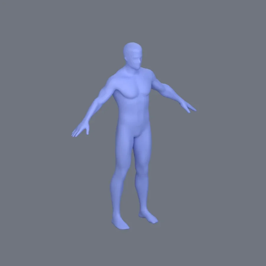 Basemesh Male Teenager, 3D model preview 2