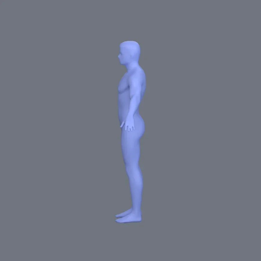 Basemesh Male Teenager, 3D model preview 3