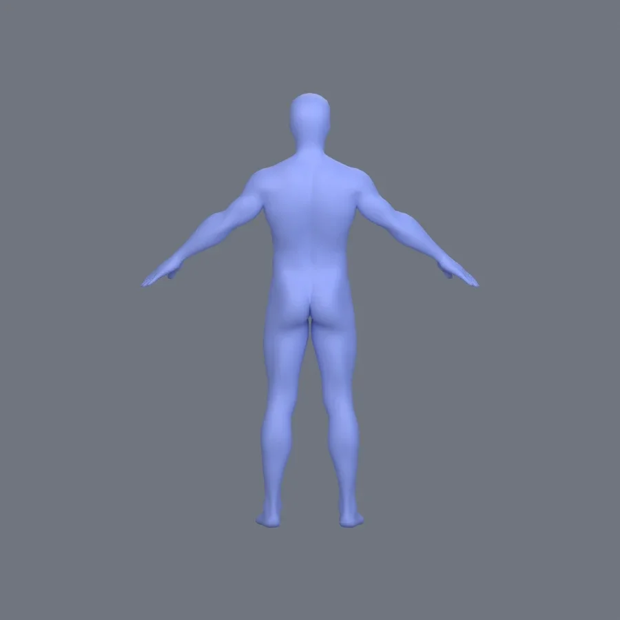 Basemesh Male Teenager, 3D model preview 4