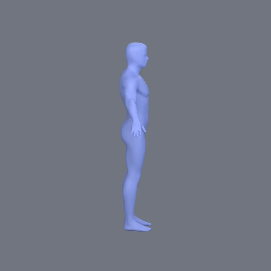 Basemesh Male Teenager, 3D model preview 5