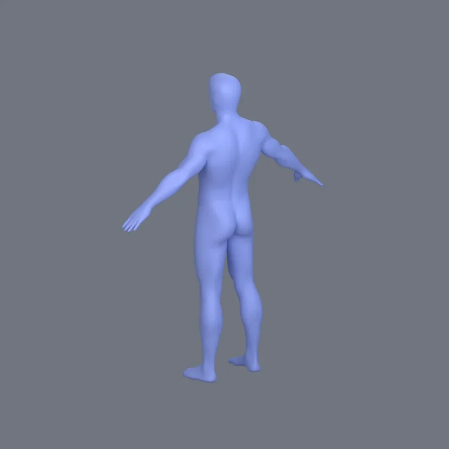 Basemesh Male Teenager, 3D model preview 6