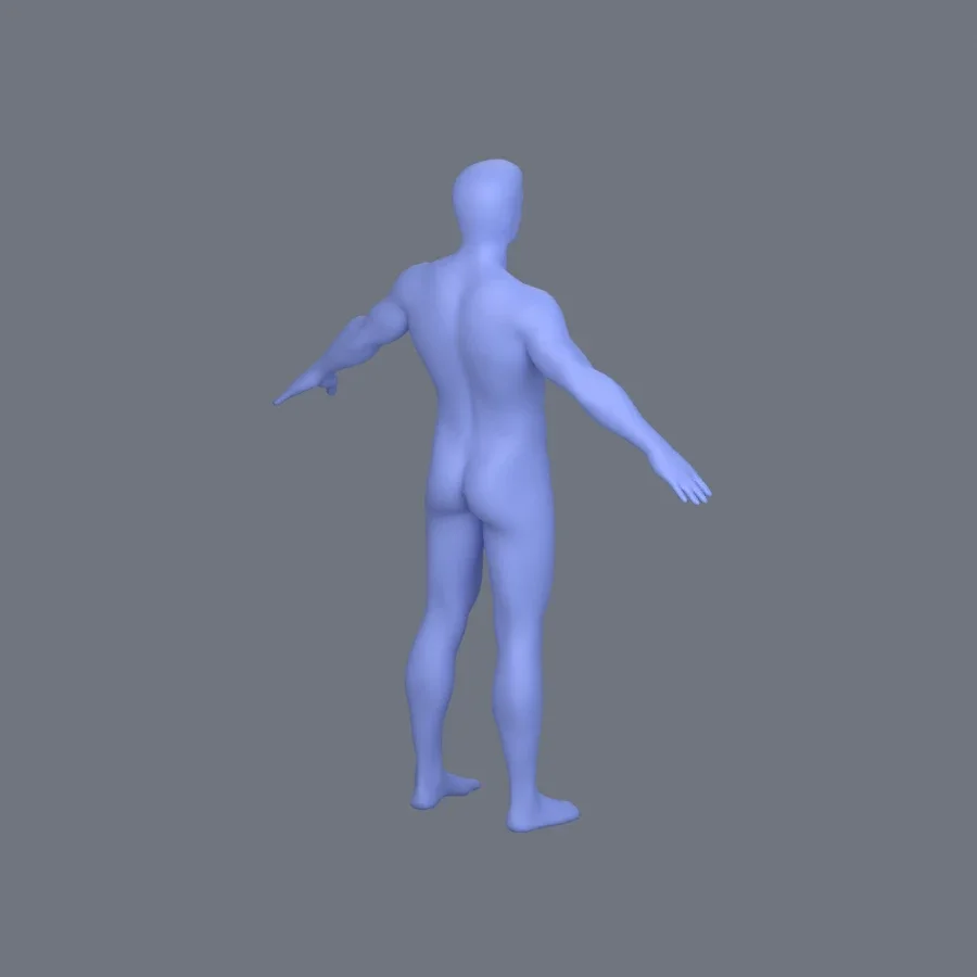 Basemesh Male Teenager, 3D model preview 7