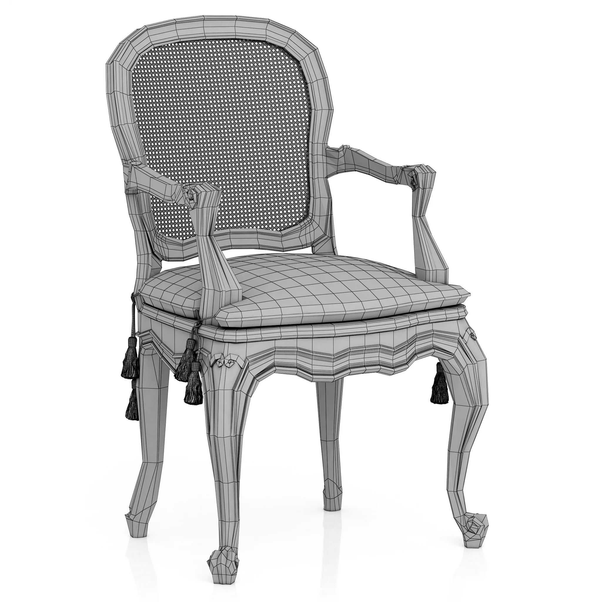 Salda Arredamenti Poltrona Luigi XV 7515 PT — 3D model preview 8