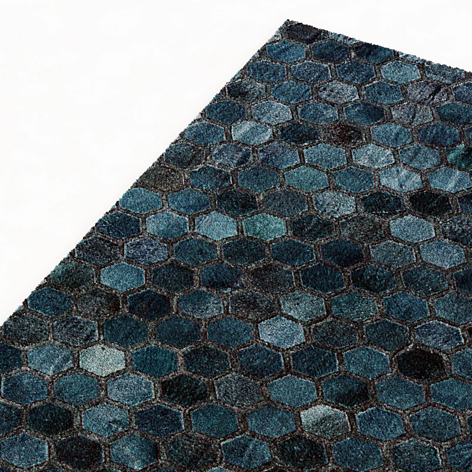 Restoration Hardware Hexa Hide Rug Navy — 3D model preview 5