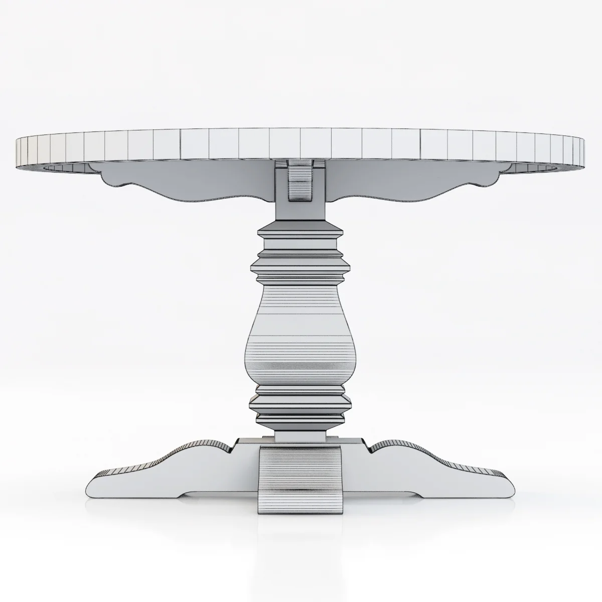 Restoration Hardware Pedestal Salvaged Round Tables — 3D model preview 1