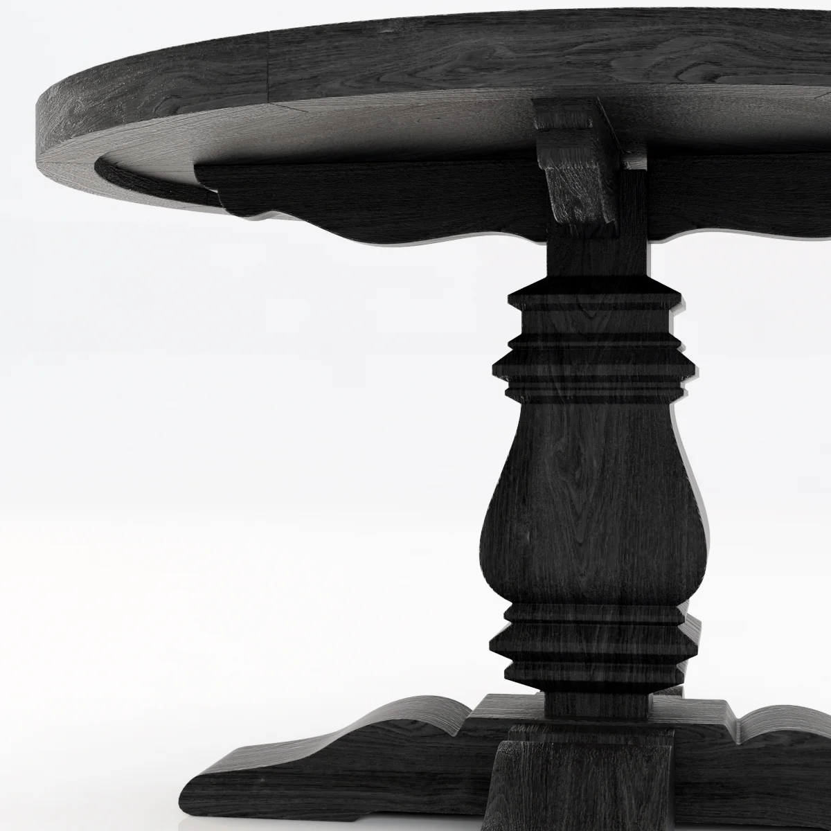 Restoration Hardware Pedestal Salvaged Round Tables — 3D model preview 2
