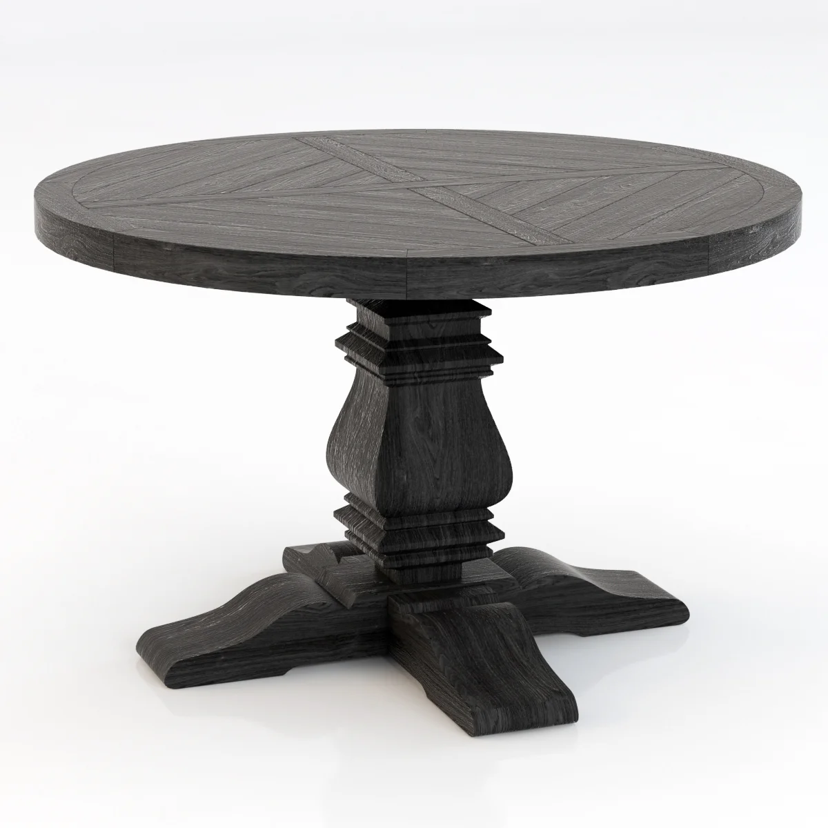 Restoration Hardware Pedestal Salvaged Round Tables — 3D model preview 4