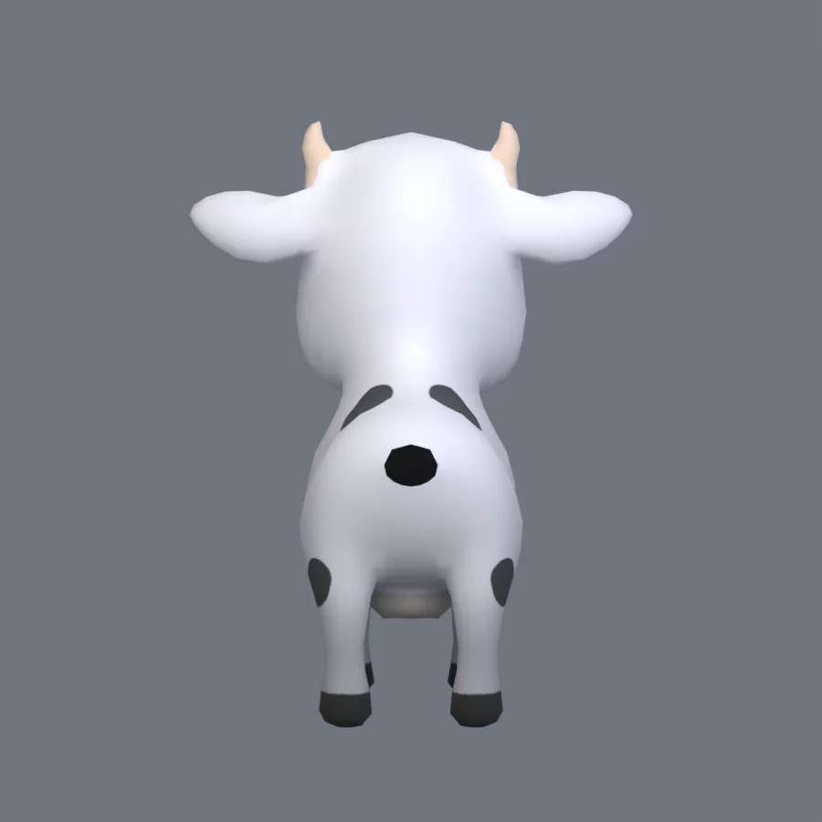 Stylized Animal Cow, 3D model preview 4