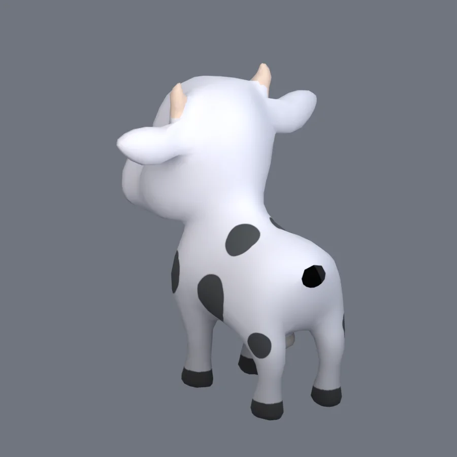 Stylized Animal Cow, 3D model preview 6