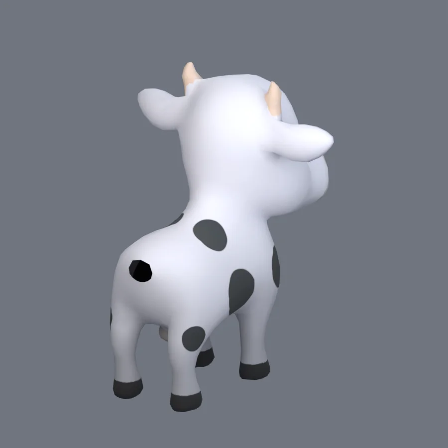 Stylized Animal Cow, 3D model preview 7