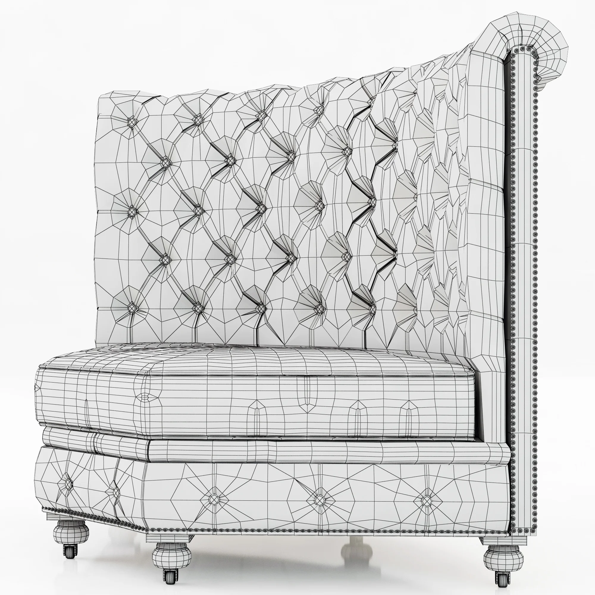 Restoration Hardware Kensington Leather Corner Banquette — 3D model preview 2