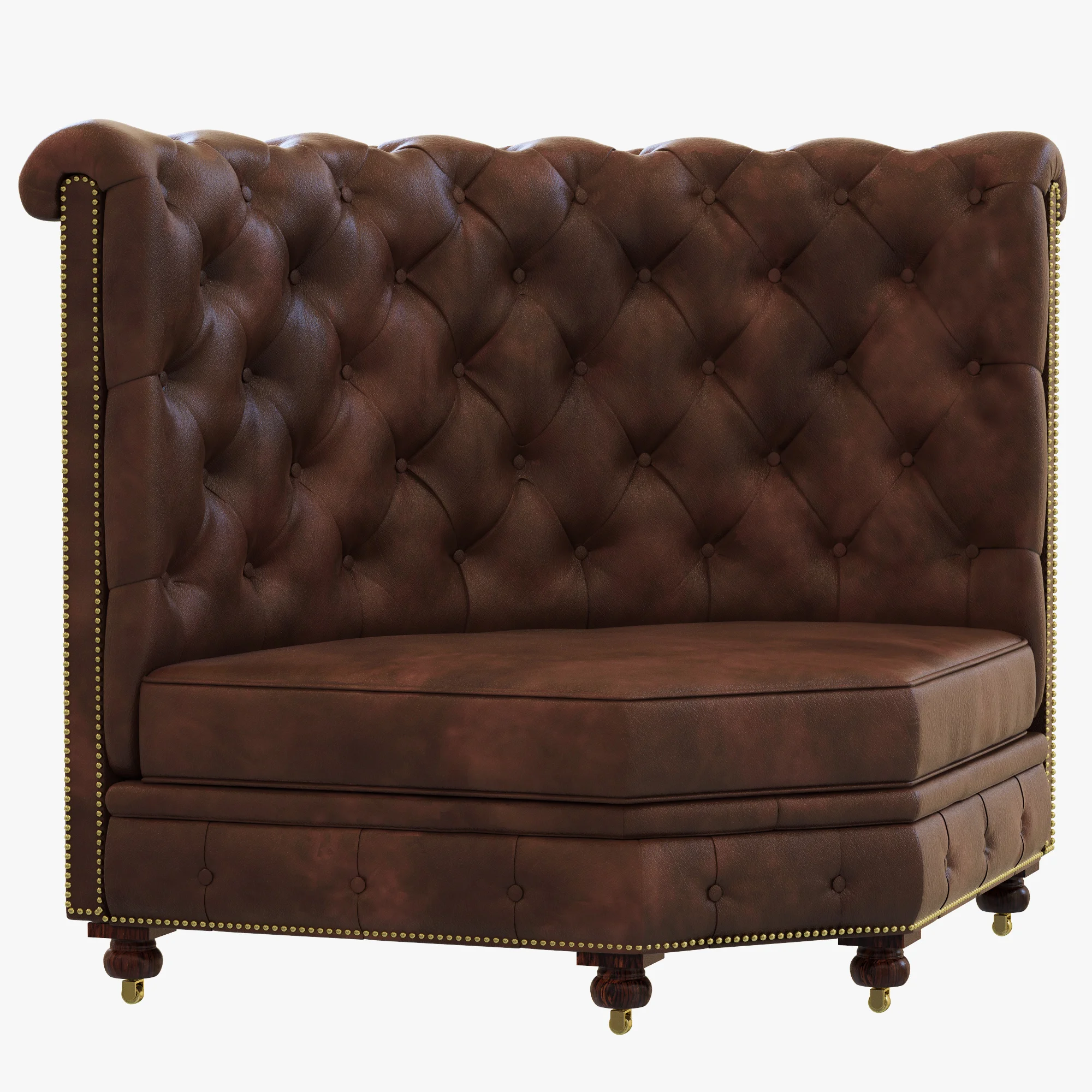 Restoration Hardware Kensington Leather Corner Banquette — 3D model preview 3
