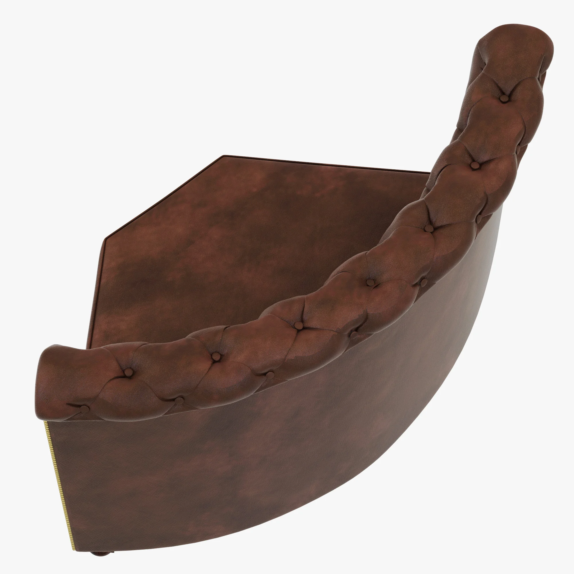 Restoration Hardware Kensington Leather Corner Banquette — 3D model preview 6