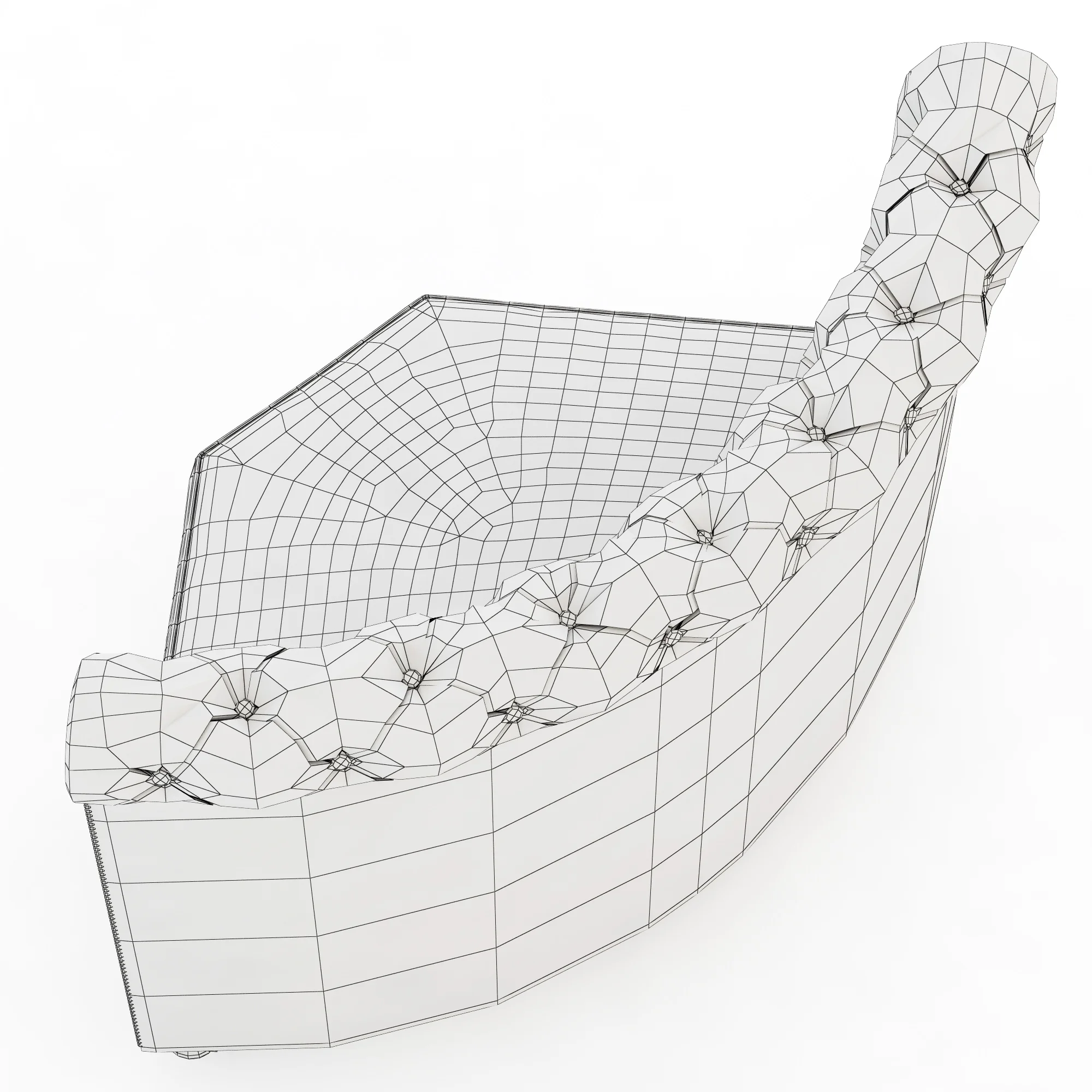 Restoration Hardware Kensington Leather Corner Banquette — 3D model preview 8