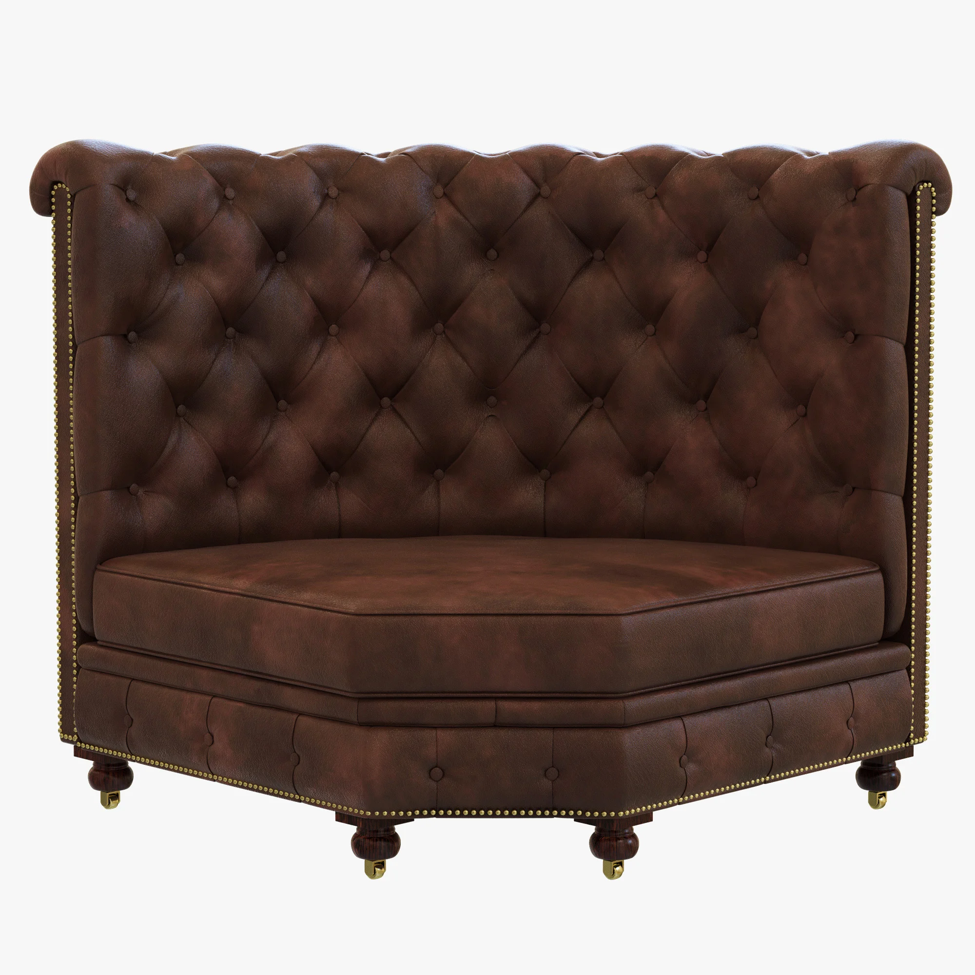 Restoration Hardware Kensington Leather Corner Banquette — 3D model preview 9