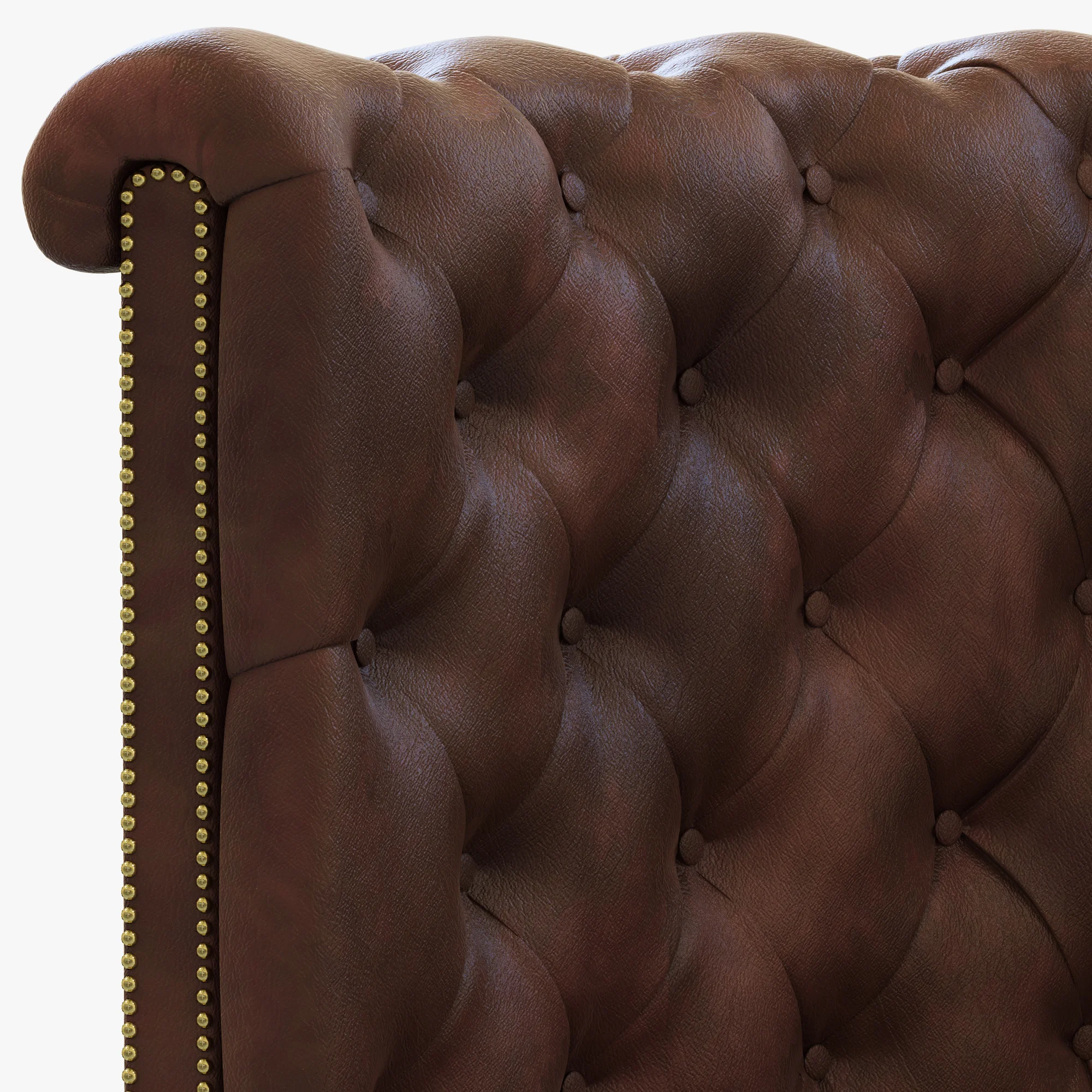 Restoration Hardware Kensington Leather Corner Banquette — 3D model preview 12