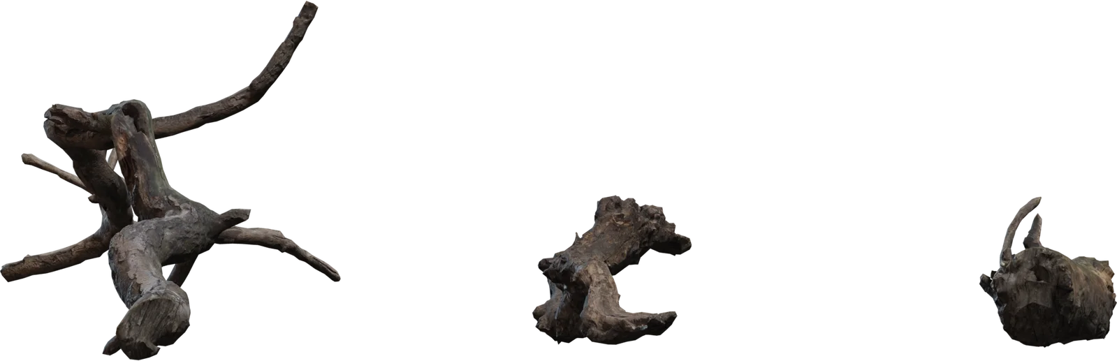 Dry Dead Tree Branches Pack – 4K Photorealistic Nature Props, 3D model preview 2