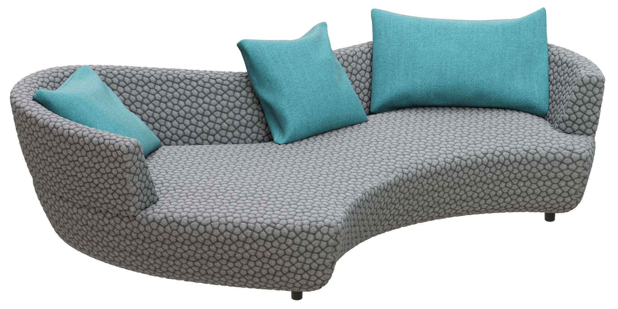 Roche Bobois DIGITAL LARGE ROUND 3 SEAT SOFA — 3D model preview 1