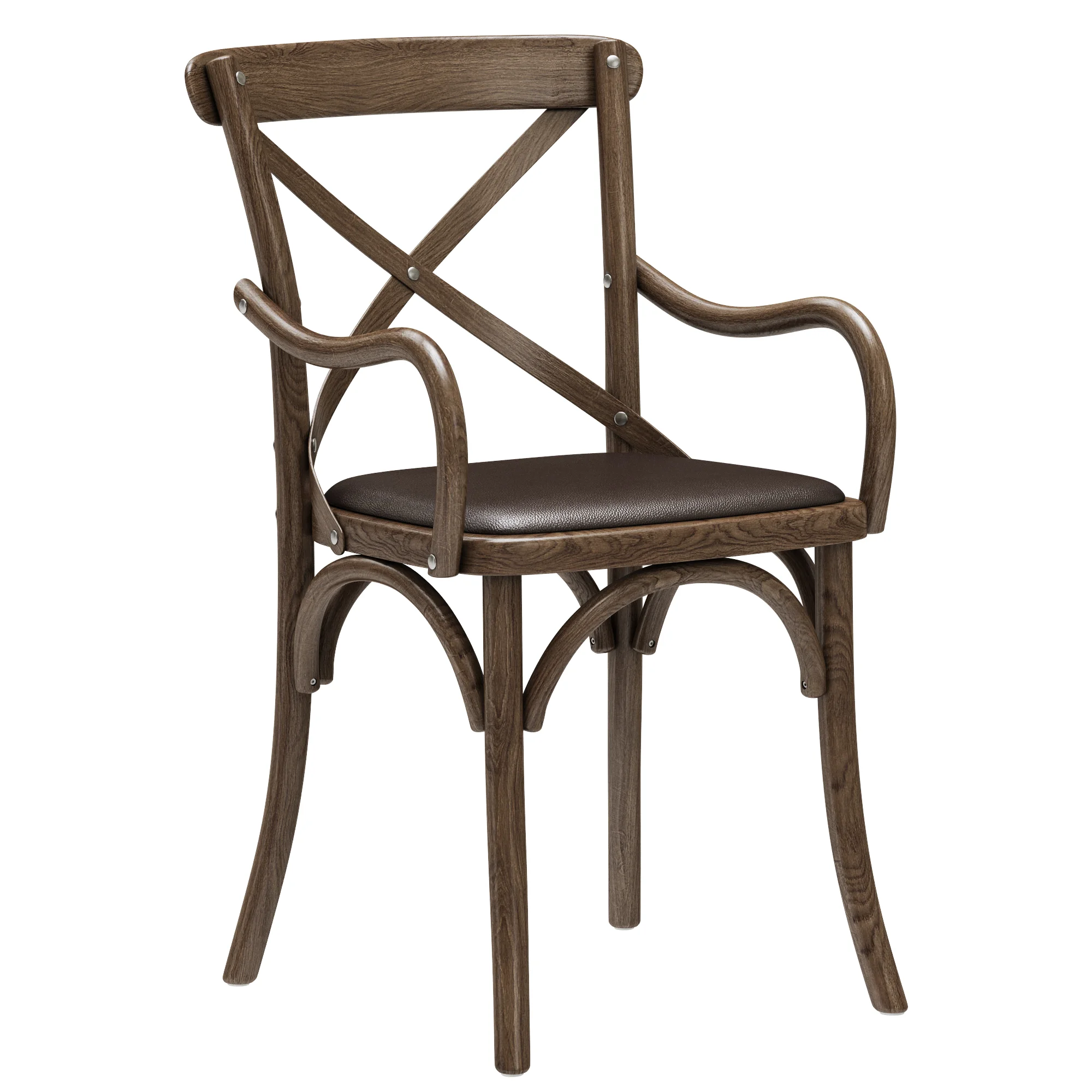 Restoration Hardware Madeleine Leather Armchair — 3D model preview 1