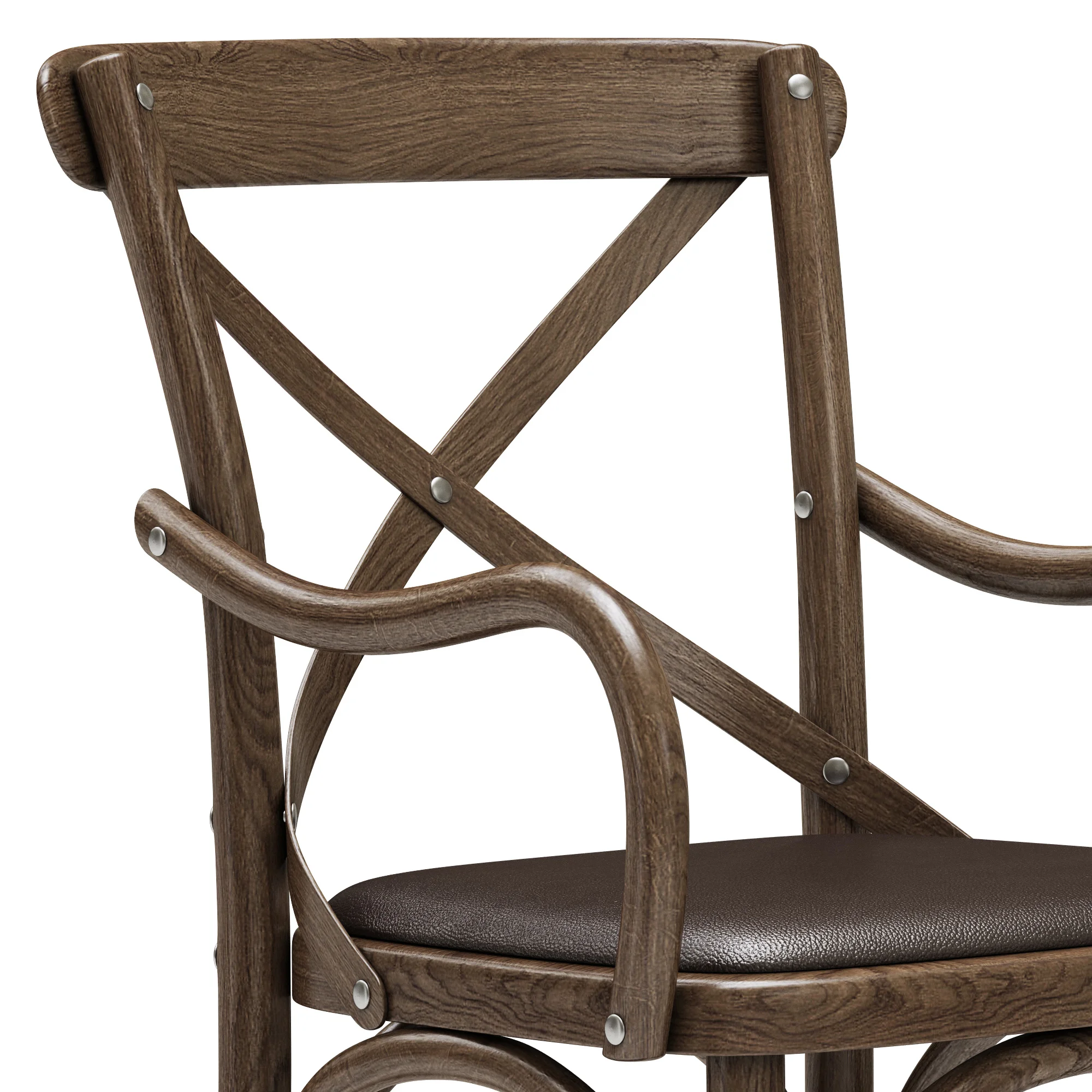 Restoration Hardware Madeleine Leather Armchair — 3D model preview 4