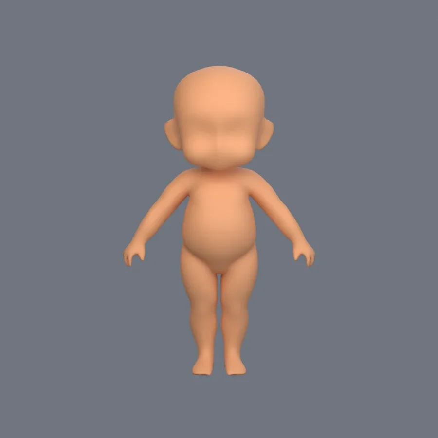 Basemesh Child 4, 3D model preview 1