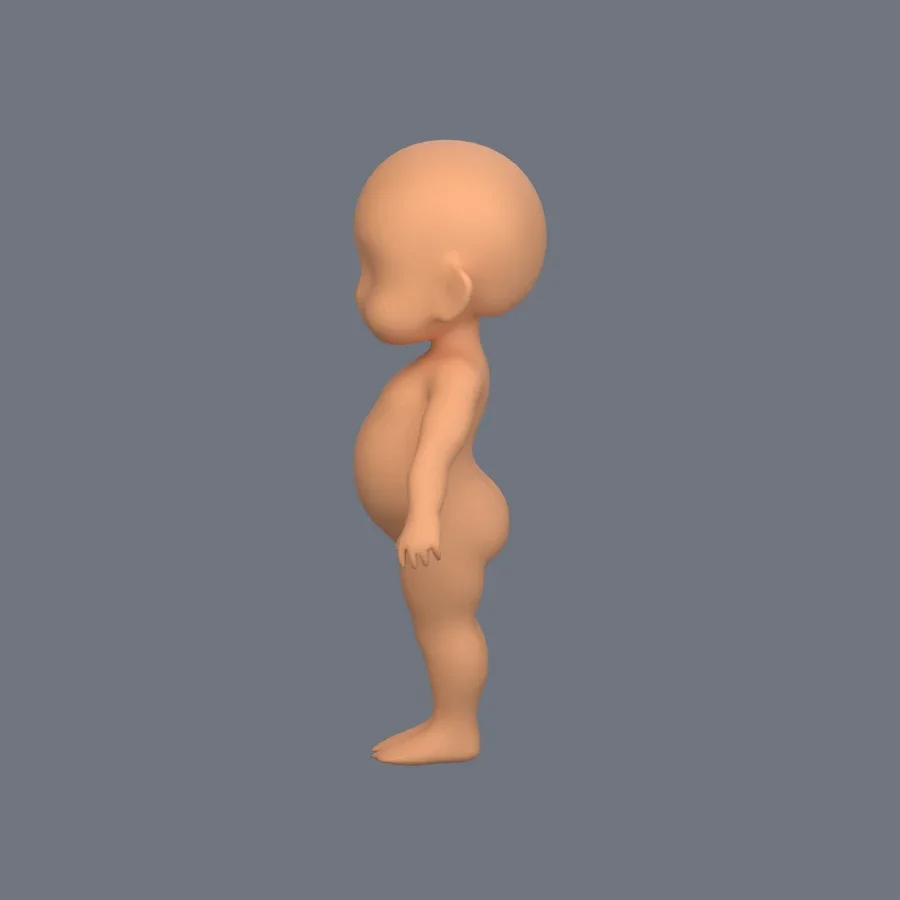 Basemesh Child 4, 3D model preview 3